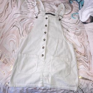 Cute off-white overall dress